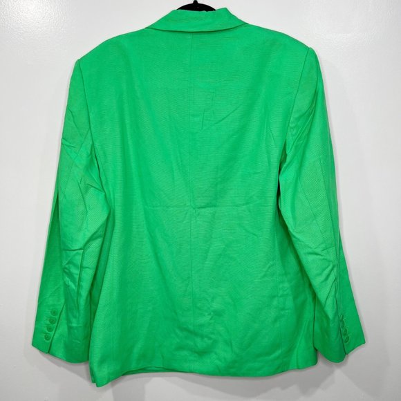 FARM RIO Green Longline Blazer Two Button NWT Size Large - Picture 4 of 9